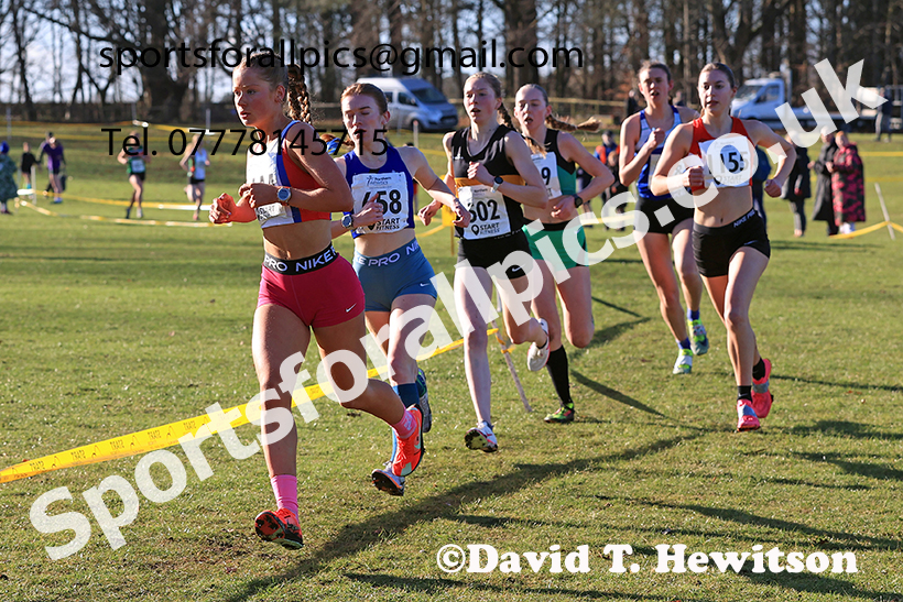 Junior Womens 2025 Northern Cross Country Champs, Tatton Park, Knutsford, Cheshire. Photo: David T. Hewitson/Sports for All Pics